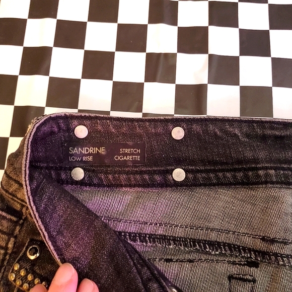 ⛓BUFFALO: Biker Jeans《Sandrine》 Low-Rise. Size 28 Used as New - Picture 8 of 10